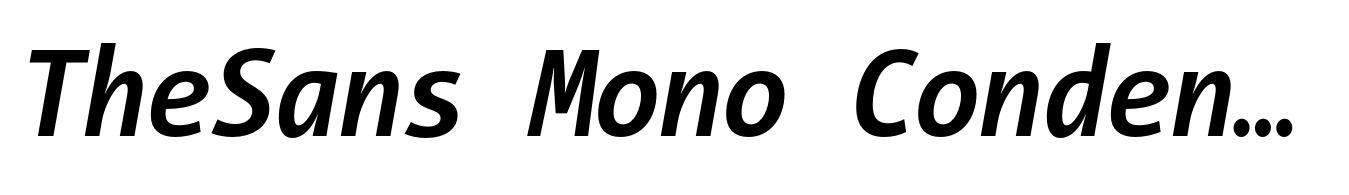 TheSans Mono Condensed Bold Italic
